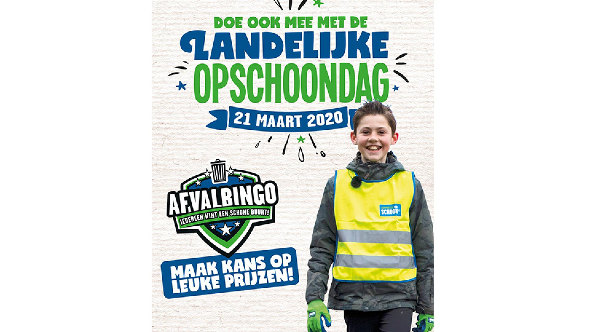 Kom ook in actie tijdens de Landelijke Opschoondag op 21 maart 2020!